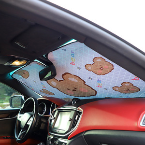 Dessin animé mignon pare-soleil ours sommeil pliant avant pare-brise fenêtre pare-brise bâches de <span class=keywords><strong>voiture</strong></span> - Product Image 3