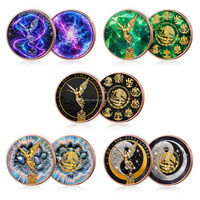 Pièces de monnaie en cuivre de 1 oz mélangées, colorées, Libertad Angel mexicaines, pièces de monnaie commémoratives en cuivre massif, objets de collection