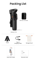 HOHEM iSteady X3 Stabilisateur de smartphone à suivi IA, stabilisateur de téléphone 3 axes, suivi IA magnétique, tige d'extension de 205 mm