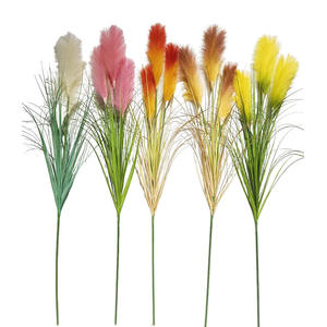 Roseaux artificiels à tige unique 80-180 cm en PVC souple, décoratifs pour mariage et maison - Product Image 1