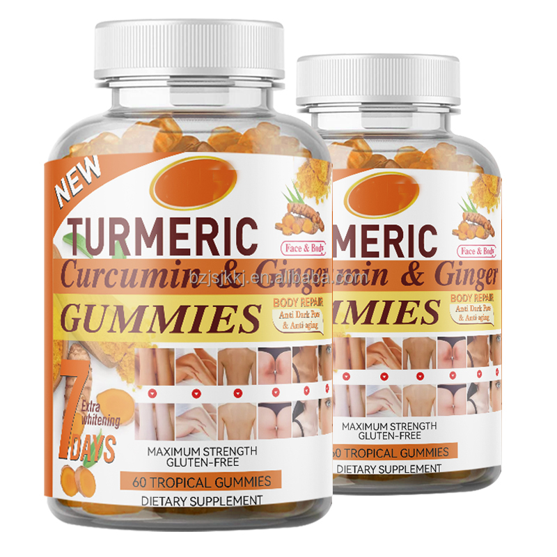 WelnessWays OEM Natural Turmeric Gummies Ginger Extract Brain Health Joint Heart Support Turmeric Gummies