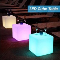 Lampe cube LED rechargeable à énergie solaire, lumière décorative apaisante pour la nuit, lampe cube à intensité variable, 16 couleurs RGB