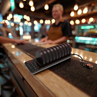 Système de téléavertisseur sans fil pour restaurant clinique/hôpital 1 Base 10 Buzzers Personal Waiter Calling Queue Management