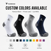 Chaussettes de sport à logo personnalisé, faible MOQ, séchage rapide, anti-humidité, pour la course, l'entraînement, la gym, le cyclisme, la randonnée, hommes et femmes