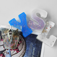 Moules en résine pour lettres majuscules de petite taille, faits à la main, pour pendentifs A-Z, 4 pouces, grands moules en silicone pour lettres anglaises, moules en résine pour gâteaux