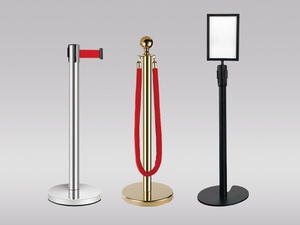 Barriera Retrattile in Acciaio Inox con Cintura da 2m per Controllo Folla, per Uso in Esposizioni o Aeroporti e Hotel - Product Image 2