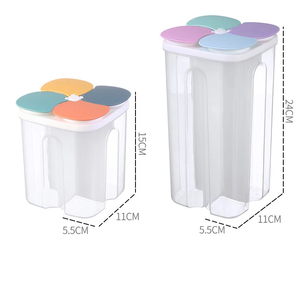 Boîte de rangement pour la cuisine Récipients de stockage des aliments Réservoir de stockage de grains en plastique scellé étanche à l'humidité avec couvercle Conteneur Articles de cuisine - Product Image 6