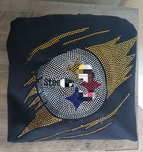 تطريزات كريستالية مخصصة لفريق بيتسبرغ ستيلرز لكرة القدم الأمريكية للقمصان الرياضية - Product Image 1