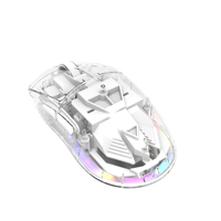 Souris de jeu sans fil programmable RGB rechargeable GX42WR, triple mode 2.4G+BT5.0+Filaire, 5000 DPI, PAW3325DB, légère 75g