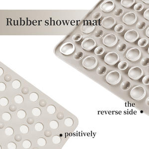 Tapis de bain antidérapant rectangulaire, couleur unie, design minimaliste, pour salle de bain, douche, sol, imperméable, antidérapant - Product Image 5