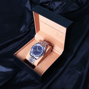 Montres mécaniques pour hommes GMT, design sportif, logo personnalisé, fermoir caché à bouton poussoir, bracelet réglable, étanches - Product Image 3