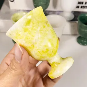 Commercio all'ingrosso naturale di alta qualità di cristallo di <span class=keywords><strong>giada</strong></span> tazza di <span class=keywords><strong>pietra</strong></span> di <span class=keywords><strong>colore</strong></span> diverso 6.5cm tazze per la decorazione domestica - Product Image 1