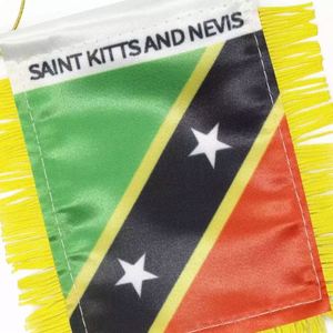 Personalizado Mini coche ventana espejo colgante nacional país banderín St <span class=keywords><strong>Kitt</strong></span> y Nevis bandera banderines - Product Image 3