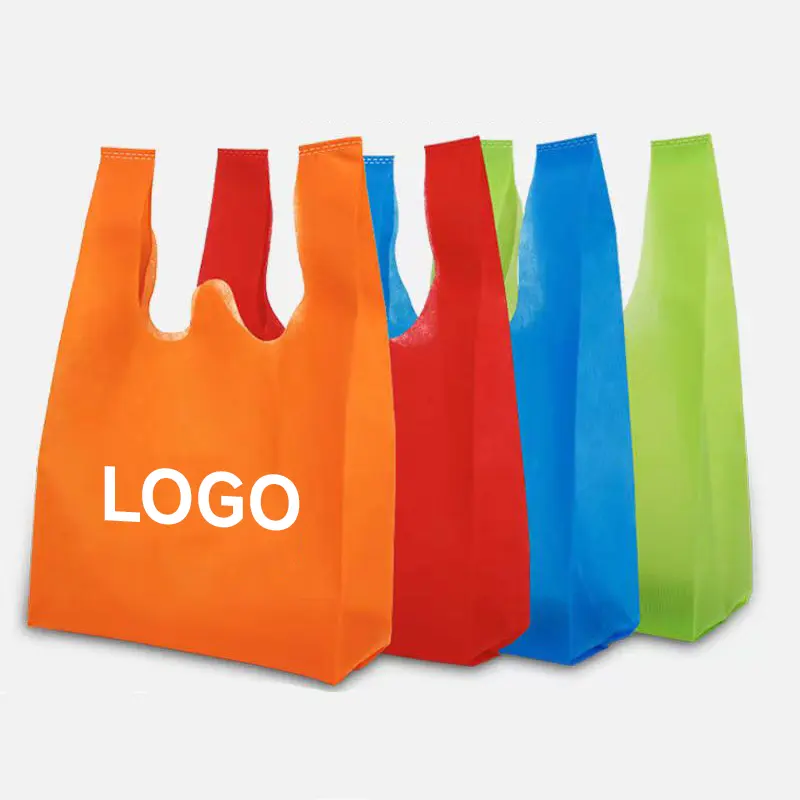 カスタムプリント不織布ソフトエコプロモーション食料品スーパーマーケットバッグ再利用可能なショッピング不織布トートバッグ