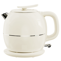 Bouilloire électrique sans fil à double paroi de 1,8 L, 1500 W, ébullition rapide, arrêt automatique, base rotative à 360°, utilisation hôtelière et domestique