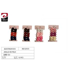 Set di 12 anelli per capelli multicolor per bambini e donne - Product Image 1