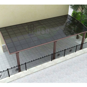 Cantilever arcuato in policarbonato tetto in lega di alluminio natura Carport garage <span class=keywords><strong>tettoia</strong></span> misura su misura 15 anni di garanzia per auto - Product Image 6