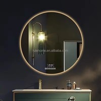 Miroir mural intelligent à écran tactile LED avec éclairage personnalisé, Bluetooth, anti-buée, pour la décoration de la salle de bain