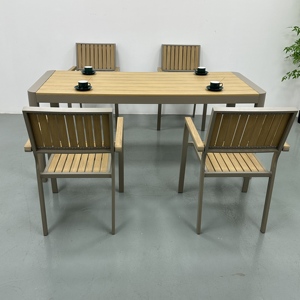 طاولة قهوة للحدائق مصنوعة من الألومنيوم المقاوم للصدأ - مقاومة للتلاشي للاستخدام بجانب حمام السباحة والفناء في الهواء الطلق - Product Image 2