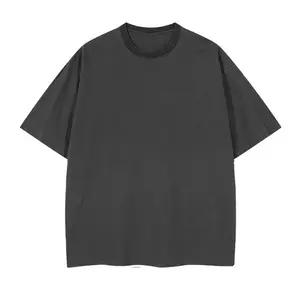 T-shirt Vintage en coton avec Logo délavé pour homme, vêtement de rue, graphique, surdimensionné, personnalisé