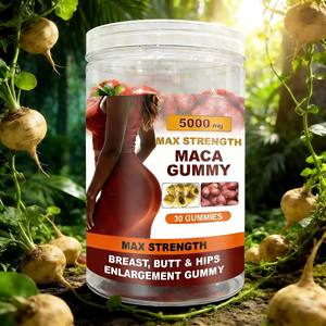 30 حبة جيلاتينية بقوة قصوى لتعزيز الثدي والأرداف والوركين 5000 ملغ، مكمل غذائي طبيعي 100% من الماكا والأغواجي للبالغين - Product Image 2