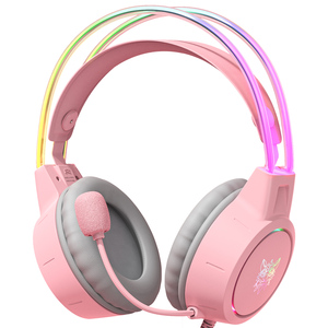 Màu Hồng X15 Pro Chơi <span class=keywords><strong>Game</strong></span> Tai Nghe Máy Tính Headphone Glow RGB Cho PS4 Xboxone Chuyển Đổi <span class=keywords><strong>PC</strong></span> Thông Minh Điện Thoại Trò Chơi - Product Image 2