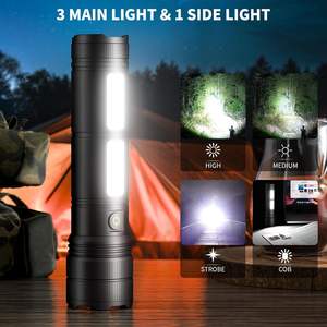 <span class=keywords><strong>Torcia</strong></span> Ricaricabile Super Luminosa con Zoom 3000 Lumen, Batteria 7200mAh, Impermeabile, Messa a Fuoco Regolabile, per Campeggio e Uso Tattico - Product Image 3