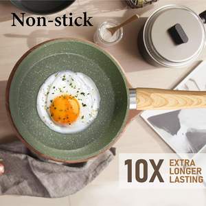 Juego de sartenes de cocina verde juego de ollas y sartenes antiadherentes de granito juegos de utensilios de cocina - Product Image 3