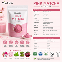 Poudre de matcha rose personnalisée, poudre de fruit du dragon rouge, poudre de betterave, poudre de matcha rose en vrac, autres boissons, grossiste