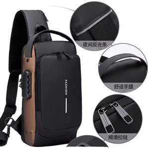 Bolso de pecho multifunción de nailon duradero para hombre, bolso cruzado de hombro informal deportivo a la moda para hombre, diseño impermeable y duradero - Product Image 3