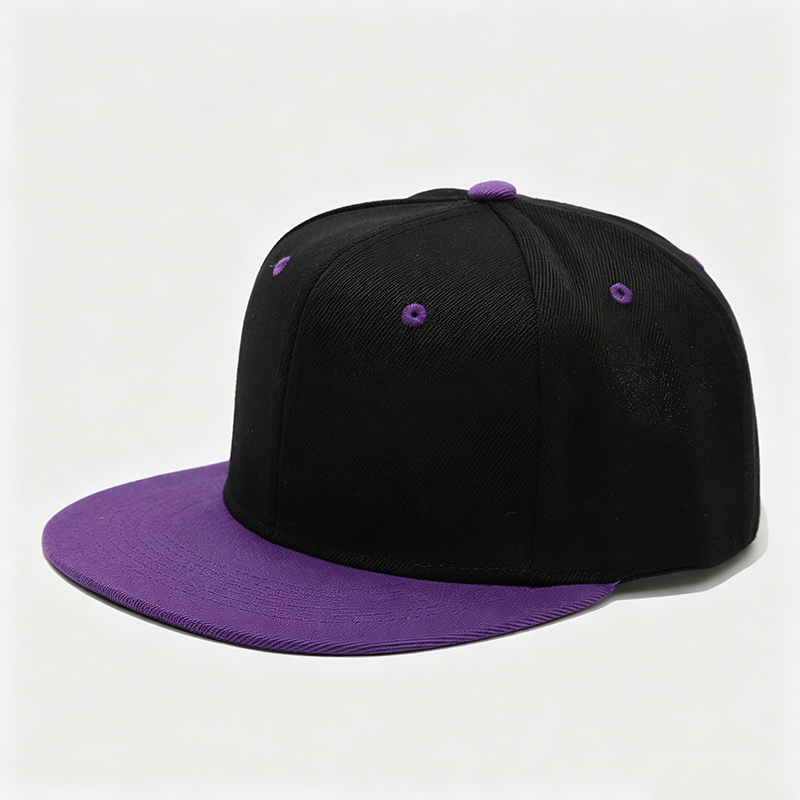 Black with purple brim