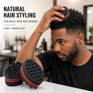 Brosse éponge double face torsadée <span class=keywords><strong>pour</strong></span> <span class=keywords><strong>cheveux</strong></span> afro, boucles, dreadlocks, <span class=keywords><strong>cheveux</strong></span> naturels – Outils de coiffure <span class=keywords><strong>pour</strong></span> barbier – Logo personnalisé OEM / ODM – Vente en gros - Product Image 6
