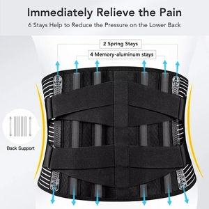 <span class=keywords><strong>Ceinture</strong></span> de soutien <span class=keywords><strong>lombaire</strong></span> réglable en acier durable avec logo personnalisé <span class=keywords><strong>pour</strong></span> soulager les douleurs du bas du dos, <span class=keywords><strong>pour</strong></span> hommes et femmes - Product Image 2