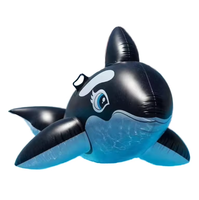 Jouet aquatique gonflable pour adultes en forme de requin, dauphin et baleine noire, en PVC, capacité inférieure à 100 kg