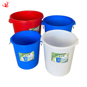 Spessore personalizzabile cibo grado 50L bianco rotondo secchio di plastica per la pulizia con coperchio grandi tamburi di stoccaggio dell'acqua secchi e botti - Product Image 1