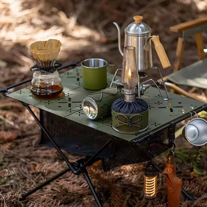Mesa Plegable Táctica para Exteriores, Ligera, de Aluminio, con Doble Barra Transversal, para Campamento y Picnic, Muebles de Exterior - Product Image 1