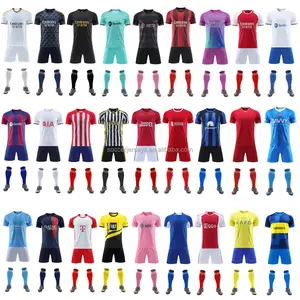 23-24 wholesale ajaxpsg messi ronaldo men kids youth soccer uniforms full sets football shirt kit men teams custom club sports