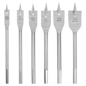 Juego de brocas planas para madera Image, 10-25 mm, 6 piezas, para taladrar y ensanchar agujeros en madera - Product Image 5