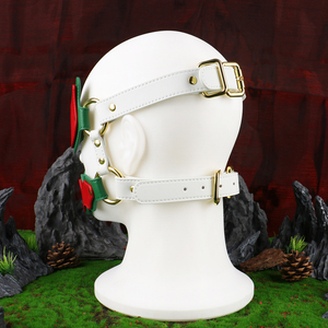 Maschera in Pelle per Occhi e Bocca per Natale, Maschera per Adulti a Mezzo Volto, Accessori per Giochi di Ruolo, Cosplay di Coppia, Regali per Feste - Product Image 4