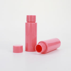 Nouvelle Arrivée 2026 – Bouteille Ronde Droite en Plastique PET de Haute Qualité, 50 ml, Couleur Rose, à Large Ouverture, pour Bonbons et Noix, avec Bouchons à Vis - Product Image 2