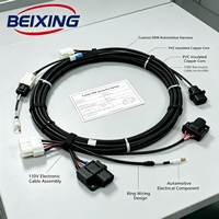 A00100 BeiXing Faisceau de câblage personnalisé OEM pour voiture, en cuivre isolé PVC, 110V, indice de protection IP66, 1*1.5 mm