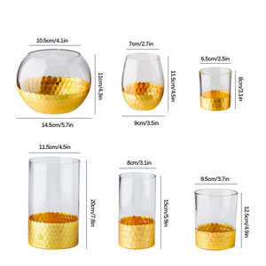 床花瓶床用,ゴールドコーティングガラス花瓶 - Product Image 5