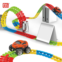 BS Toy-juguete operado por batería para pasajeros exprés, juguete que brilla en la oscuridad, tren de vía férrea ligero, pista Led montada con 184 Uds.