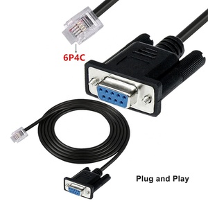 6FT Cắm và chơi RS232 DB9 nối tiếp để RJ11 cáp DB9 để RJ11 RS232 6P4C giao diện điều khiển cáp - Product Image 3