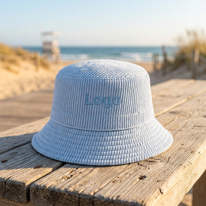 Chapeau Bob en Corduroy avec Logo Brodé Personnalisé Texture Douce Vente en Gros - Product Image 5
