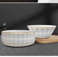 Service de table en porcelaine fine de luxe, motif géométrique à pois noirs européens, pour hôtels, mariages et banquets