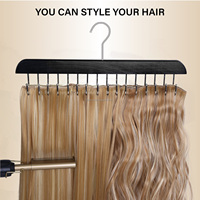 Support pour extensions de cheveux en métal extra large avec 16 crochets, support pour tresses, support pour perruques pour usage domestique