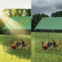 Poulailler en treillis métallique hexagonal en acier galvanisé, enclos à poules robuste pour la protection des volailles dans la cour