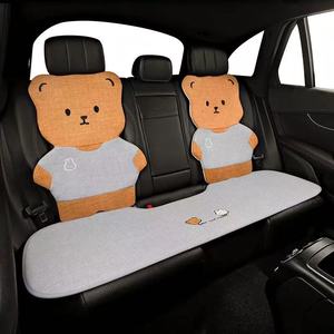 Siège en cuir Teddy Bear pour voiture, avec coussin de siège et support lombaire, personnalisable - Product Image 4