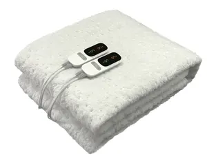 BS group 220v 190x140cm 6 heat levels body foot separate heat winter bed warmer heated electric blanket with dual controller